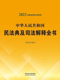中华人民共和国民法典及司法解释全书：含指导案例（2023法律法规全书系列）