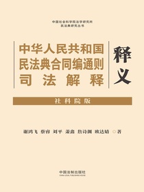 中华人民共和国民法典合同编通则司法解释释义（社科院版）