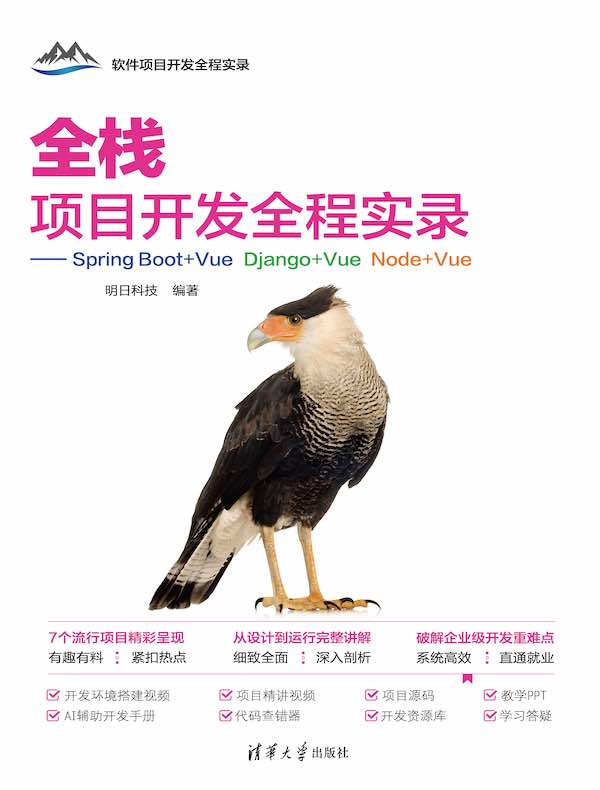 全栈项目开发全程实录：Spring Boot+Vue Django+Vue Node+Vue