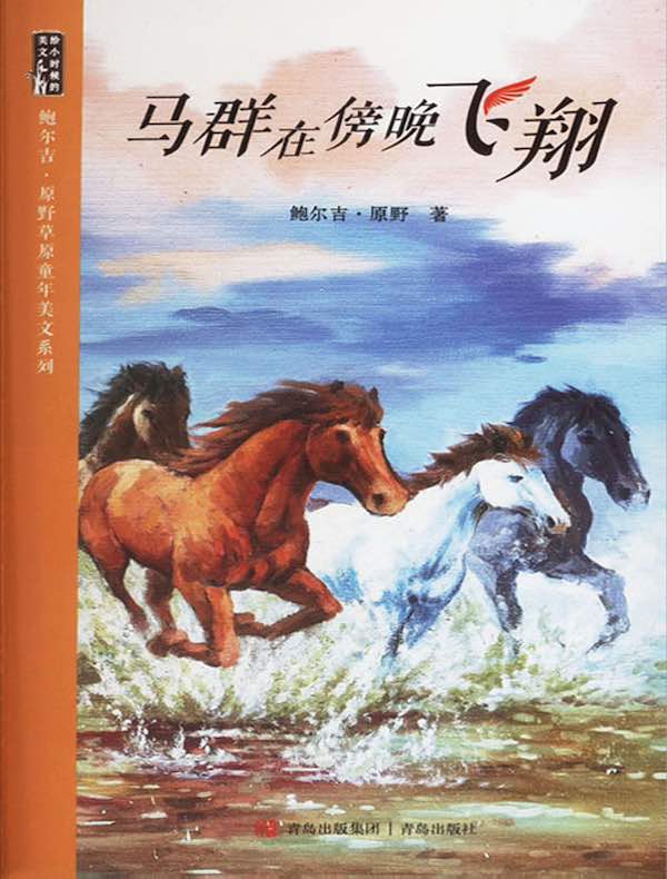 马群在傍晚飞翔